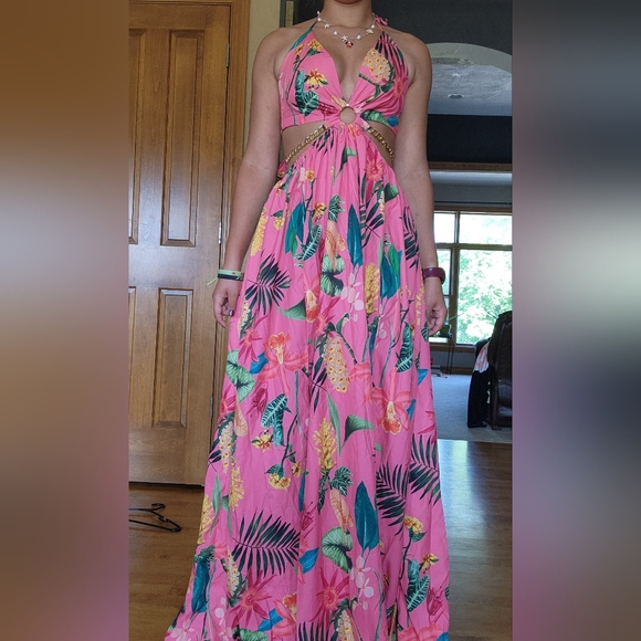 Blue and pink tik tok dress - Picture 2 of 2